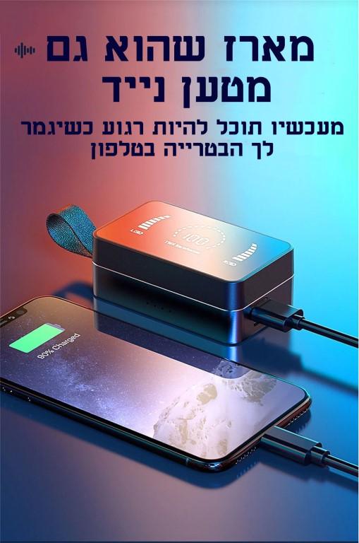 אוזניות בלוטוס עם מיקרופון מטען ומעמד מבית - Shopifun - Shopoifun